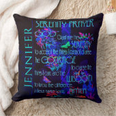 名前のセレニティ祈りの言葉を青で追加 クッション (ブランケット)