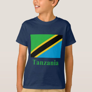 名前のタンザニアの旗 Tシャツ