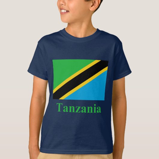名前のタンザニアの旗 Tシャツ (正面)
