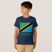 名前のタンザニアの旗 Tシャツ (正面フル)