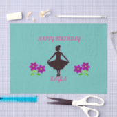 名前のティッシュペーパーパーソナライズされたバレリーナ。 薄葉紙 (クラフト)