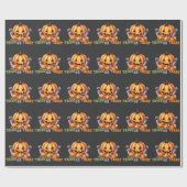 名前のトリックまたはパンプキンハロウィン不気味キャンディを治療 ラッピングペーパー (フラット)