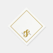 名前のナプキン結婚付きアンパサンド スタンダードカクテルナプキン (角)