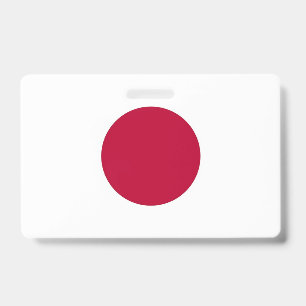 名前のバッジ 日本の旗付き バッジ