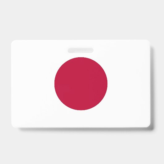 名前のバッジ　日本の旗付き バッジ (正面)