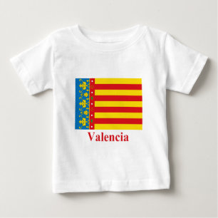 名前のバレンシアの旗 ベビーTシャツ