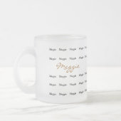 名前のパターパーソナライズされたン フロストグラスマグカップ (左)