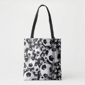 名前のパターン（の模様が）あるサッカーボール トートバッグ (正面)