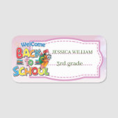 名前のパーソナライズおもしろい新学期 名札 (正面)