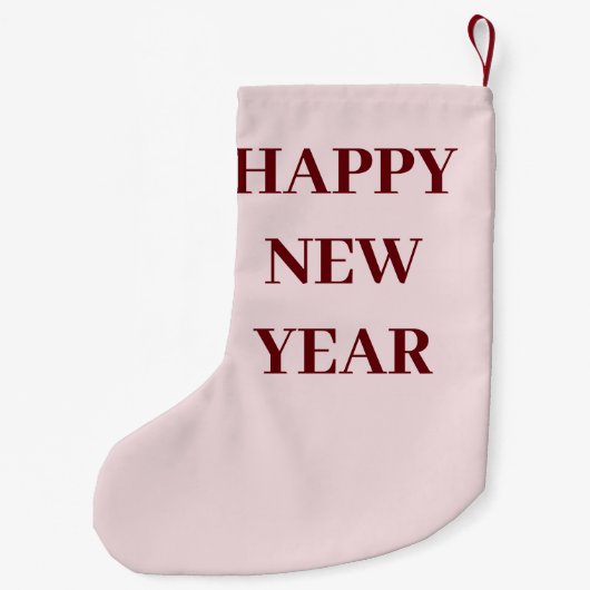 名前のパーソナライズされたくるみ割りカーピンク赤クリスマス スモールクリスマスストッキング (裏面)