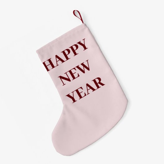 名前のパーソナライズされたくるみ割りカーピンク赤クリスマス スモールクリスマスストッキング (裏面 (吊り時))