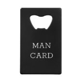 名前のパーソナライズされた付いたMan Card クレジットカード栓抜き (正面)