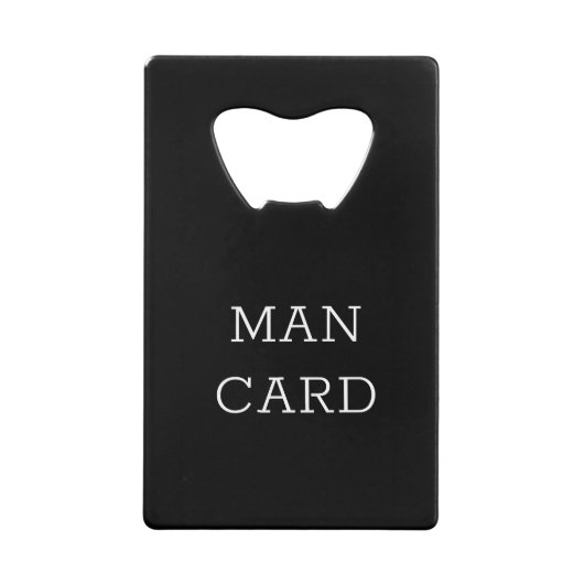 名前のパーソナライズされた付いたMan Card クレジットカード栓抜き (正面)
