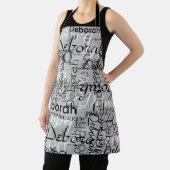 名前のパーソナライズされた作成タイポグラフィグレー エプロン (インサイチュ)
