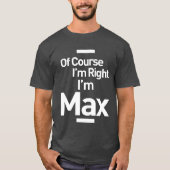 名前のパーソナライズされた誕生日ギフトの最大数 Tシャツ (正面)