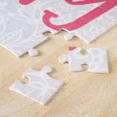 名前のパーソナライズされた追加リルヒップホップイースターバニー ジグソーパズル (側面)