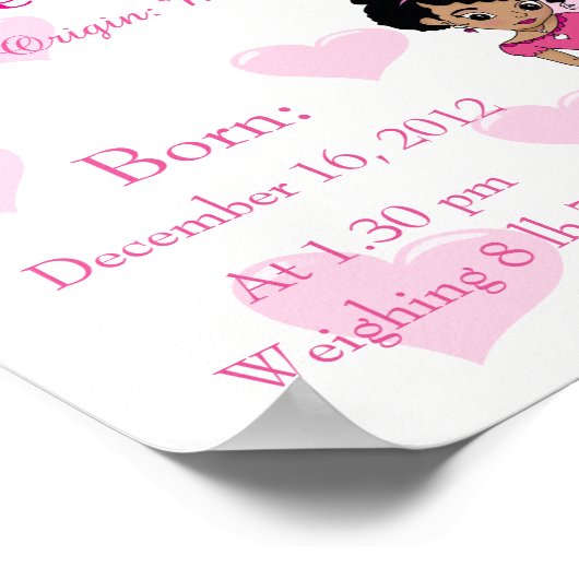 名前のパーソナライズとはキープサク子供部屋ルーム ポスター (角)