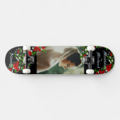 名前のパーソナライズと大きな写真の手作り スケートボード (横)