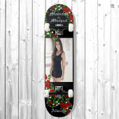 名前のパーソナライズと大きな写真の手作り スケートボード