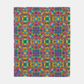 名前のパーソナライズのキルトパターンのスローフリースブランク フリースブランケット (正面)