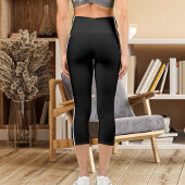 名前のパーソナライズカスタムホワイトブラックキャットママおもしろい カプリレギンス