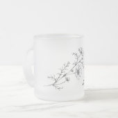 名前のパーソナライズフローラすり付きマグカップ フロストグラスマグカップ (正面左)