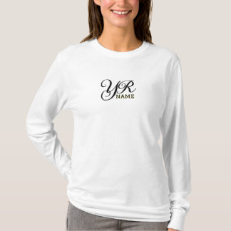名前のパーソナライズミニマルカスタム文字事業 Tシャツ