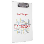 名前のパーソナライズラクロスコーチワード感謝していー クリップボード (右)