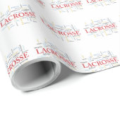 名前のパーソナライズラクロスコーチワード感謝していー ラッピングペーパー (ロールコーナー)