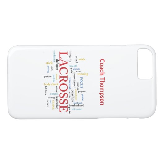 名前のパーソナライズラクロスコーチワード感謝していー Case-Mate iPhoneケース (裏面(横))