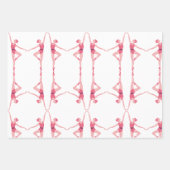 名前のパーソナライズ付きバレリーナ ラッピングペーパーシート (正面3)