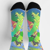 名前のパーソナライズ数々のコラージュのクルーソックス ソックス (上部)