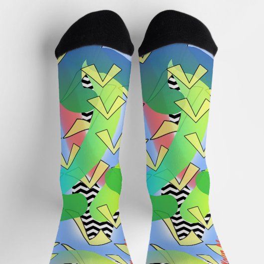 名前のパーソナライズ数々のコラージュのクルーソックス ソックス (上部)