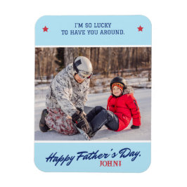 名前のパーソナライズ父の日のスクリプトフォト マグネット