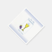 名前のパーソナライズ男の子の最初の通信Chalice、ホスト スタンダードカクテルナプキン (角)