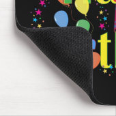 名前のパーソナライズ誕生日パーティーお祝いアート マウスパッド (コーナー)