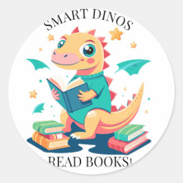 名前のパーソナライズ頭が切れるDinosブッ読クの編集 ラウンドシール