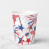 名前のパーソナライズ7月4日ハッピーバースデーセット 紙コップ (右)