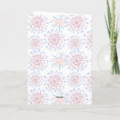 名前のパーソナライズ7月4日ハッピーバースデー カード (裏面)