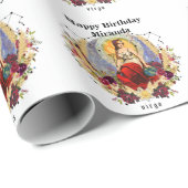 名前のパーソナライズ《星座》乙女座カスタム誕生日 ラッピングペーパー (ロールコーナー)