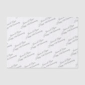 名前のパーソナライズ、記念日、グレースクリプト 薄葉紙 (正面)