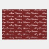 名前のパーソナライズChristmas Tree Bells紙 ラッピングペーパーシート (正面3)