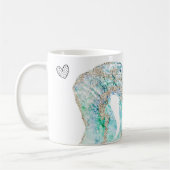 *~*名前のパーソナライズROCKSのGeode金ゴールドグリッター コーヒーマグカップ (左)