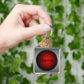 名前のビッグレッドボタンキーチェーン キーホルダー (手)