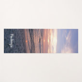 名前のビーチの日没 ヨガマット (正面(横))