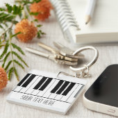 名前のピアノ鍵 キーホルダー (正面右)