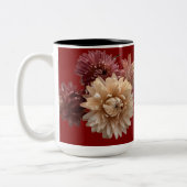 名前のピンクとマルーンの藁花 ツートーンマグカップ (左)