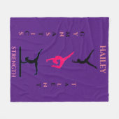 名前のフリースブランケットパーソナライズされた体操。 フリースブランケット (正面(横))