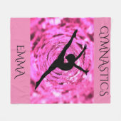 名前のフリースブランケットパーソナライズされた体操。 フリースブランケット (正面(横))