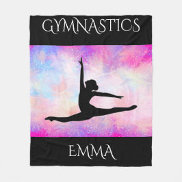 名前のフリースブランケットパーソナライズされた体操。 フリースブランケット